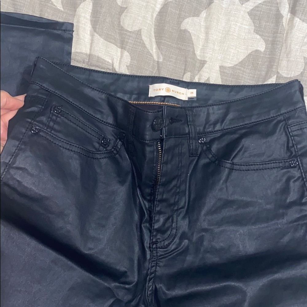 Tory Burch coated jeans